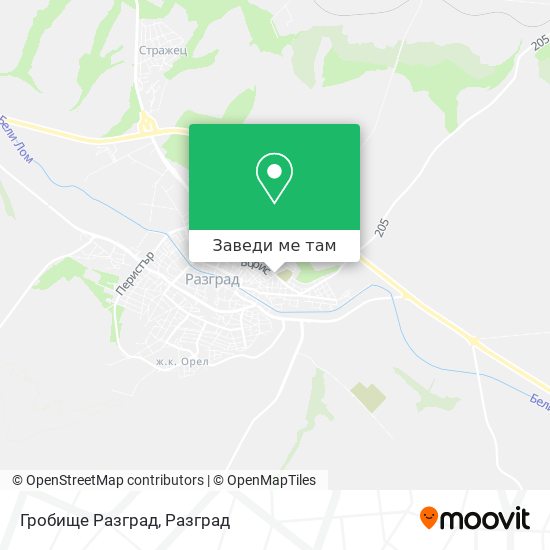 Гробище Разград карта