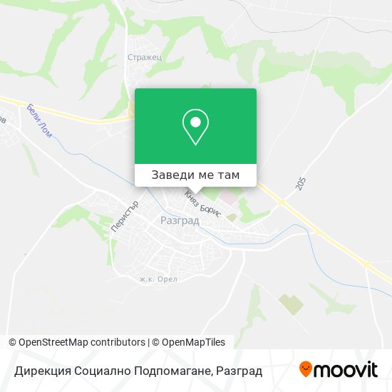 Дирекция Социално Подпомагане карта
