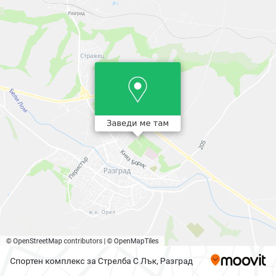 Спортен комплекс за Стрелба С Лък карта