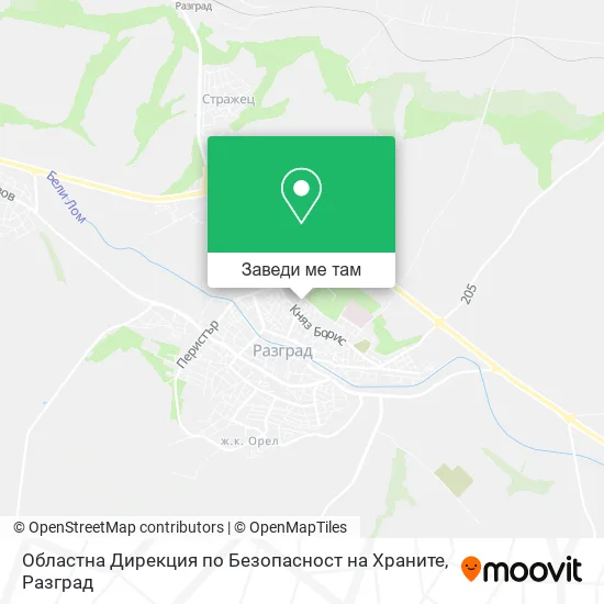 Областна Дирекция по Безопасност на Храните карта