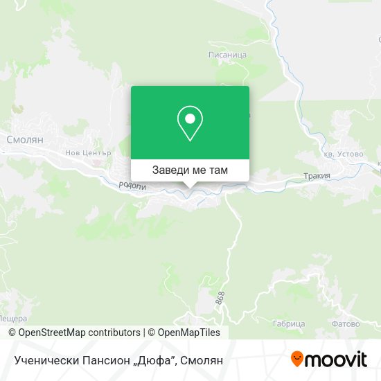 Ученически Пансион „Дюфа” карта