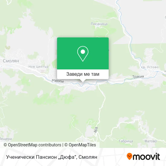 Ученически Пансион „Дюфа” карта
