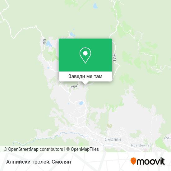 Алпийски тролей карта