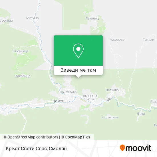 Кръст Свети Спас карта