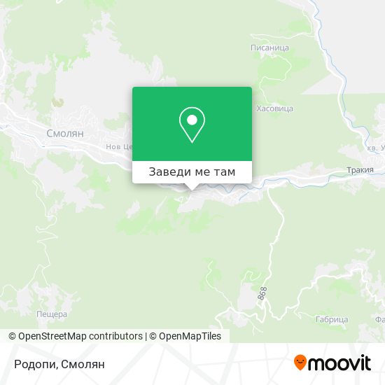 Родопи карта