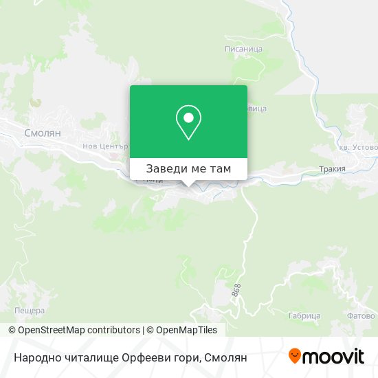 Народно читалище Орфееви гори карта