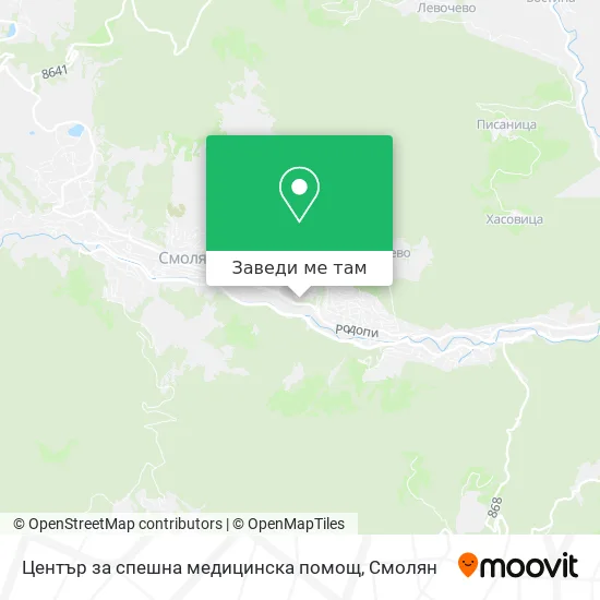 Център за спешна медицинска помощ карта