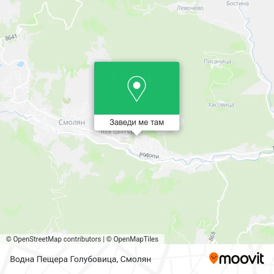 Водна Пещера Голубовица карта