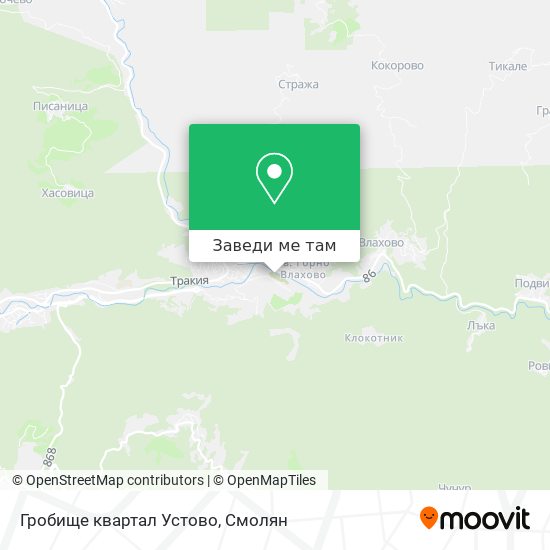 Гробище квартал Устово карта