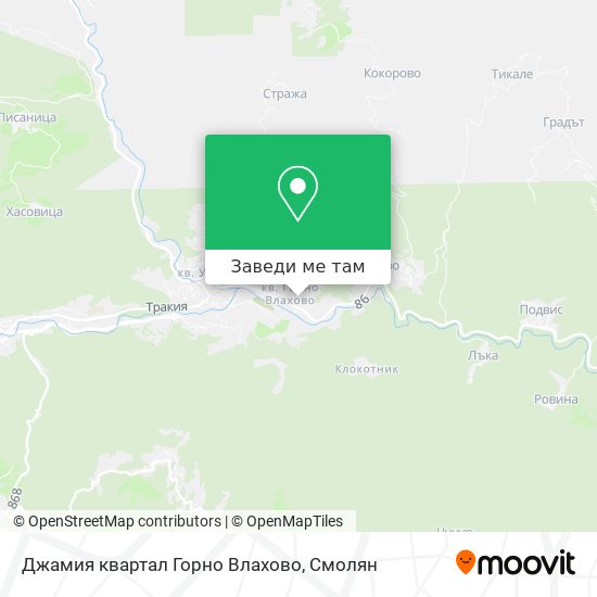Джамия квартал Горно Влахово карта
