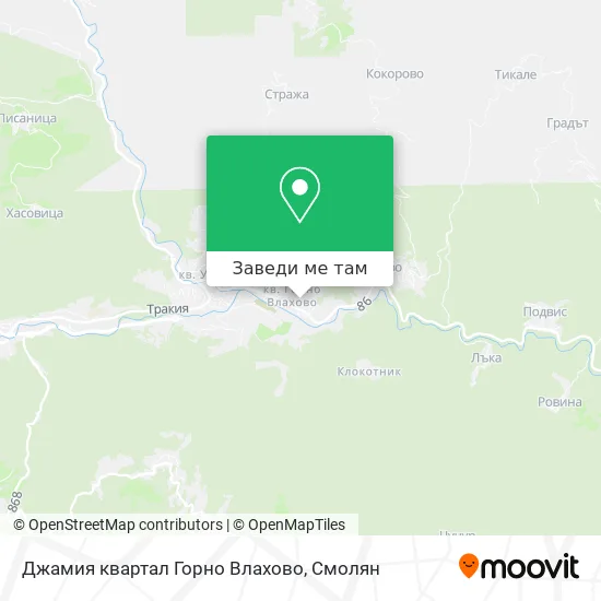 Джамия квартал Горно Влахово карта