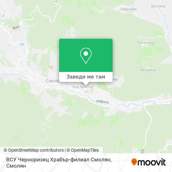 ВСУ Черноризец Храбър-филиал Смолян карта