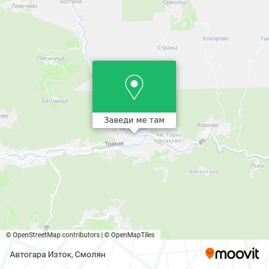 Автогара Изток карта