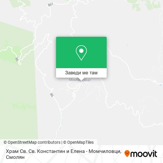 Храм Св. Св. Константин и Елена - Момчиловци карта