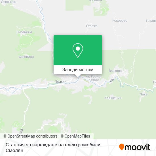 Станция за зареждане на електромобили карта