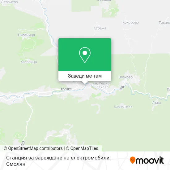 Станция за зареждане на електромобили карта