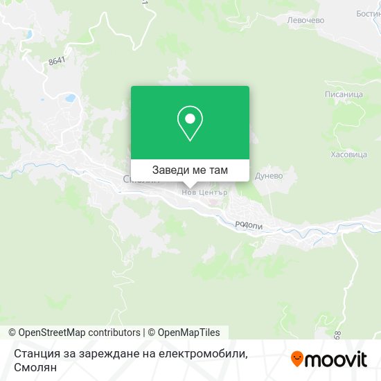 Станция за зареждане на електромобили карта