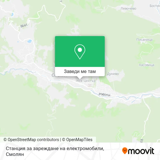 Станция за зареждане на електромобили карта