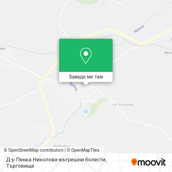 Д-р Пенка Николова-вътрешни болести карта