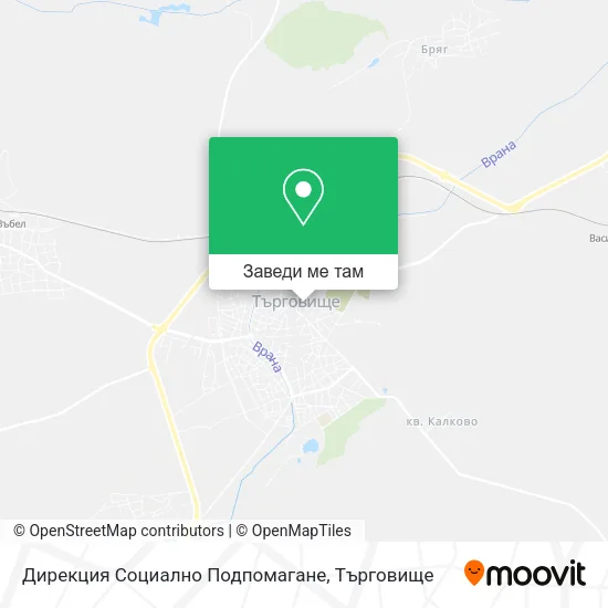 Дирекция Социално Подпомагане карта