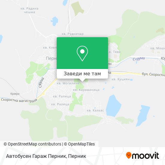 Автобусен Гараж Перник карта