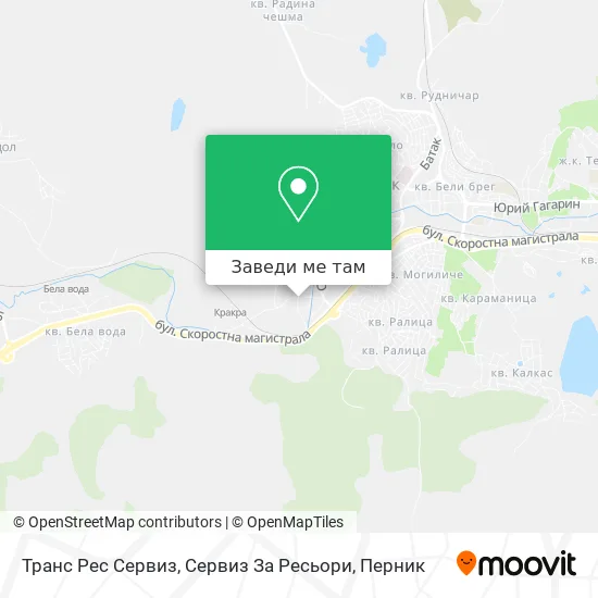 Транс Рес Сервиз, Сервиз За Ресьори карта