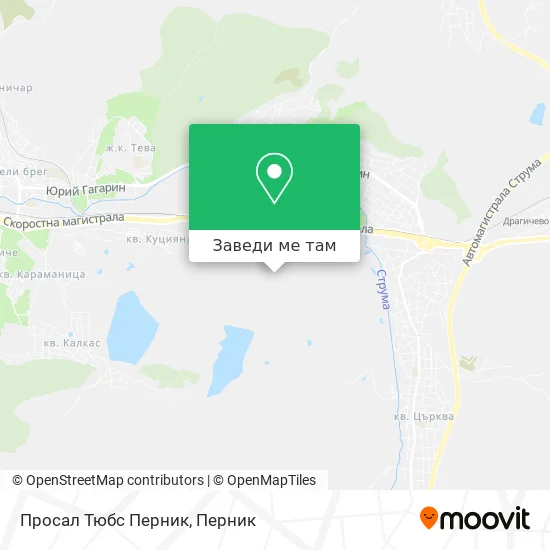Просал Тюбс Перник карта