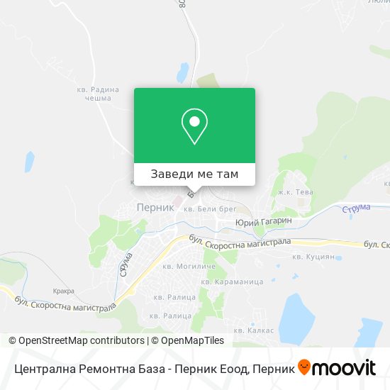 Централна Ремонтна База - Перник Еоод карта