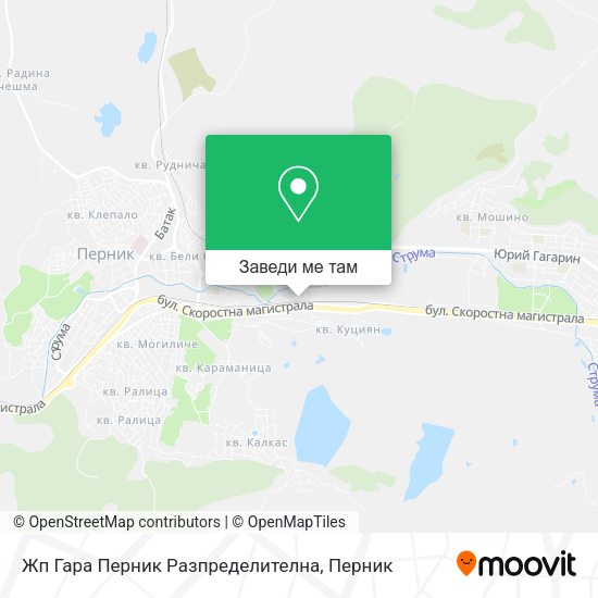 Жп Гара Перник Разпределителна карта