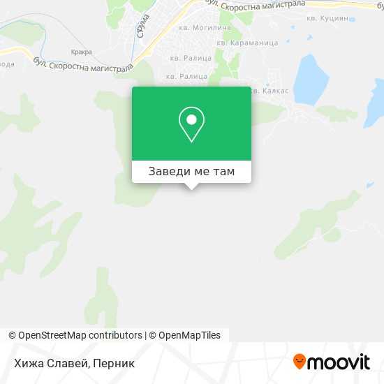 Хижа Славей карта