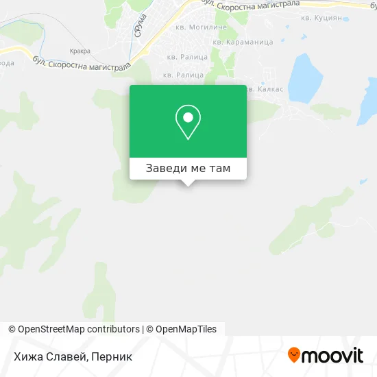 Хижа Славей карта