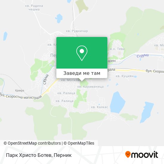 Парк Христо Ботев карта