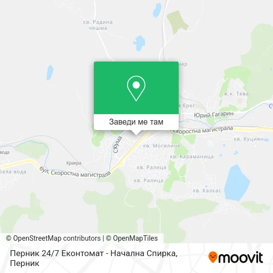 Перник 24 / 7 Еконтомат - Начална Спирка карта