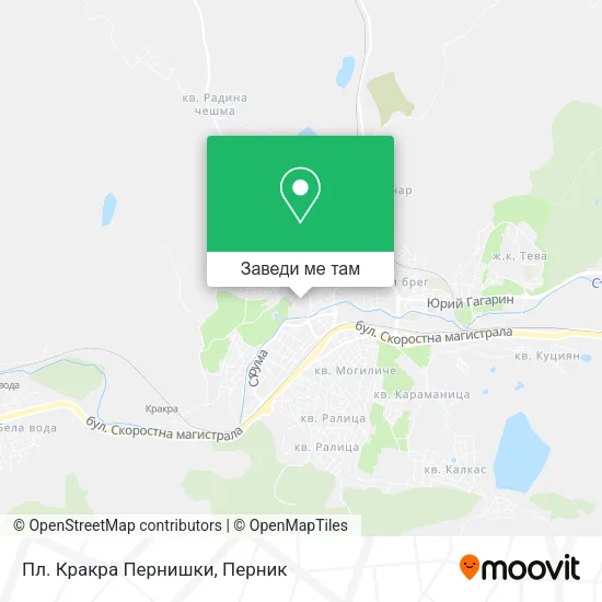 Пл. Кракра Пернишки карта