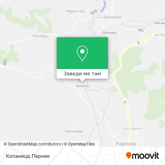 Копаница карта