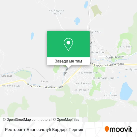 Ресторант Бизнес-клуб Вардар карта