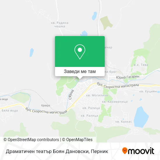 Драматичен театър Боян Дановски карта