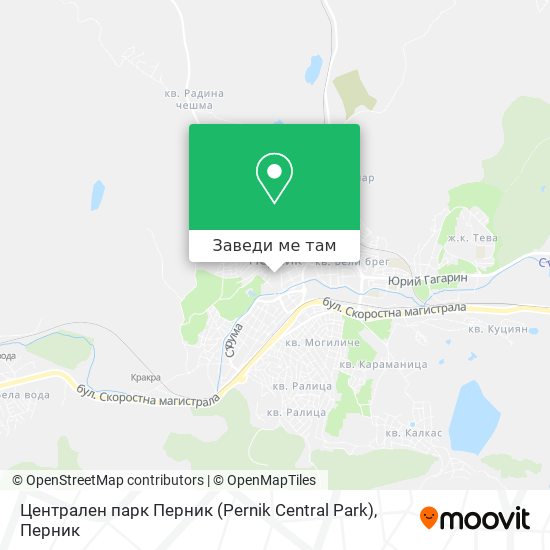 Централен парк Перник (Pernik Central Park) карта