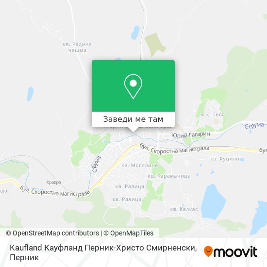 Kaufland Кауфланд Перник-Хриcто Смирненcки карта