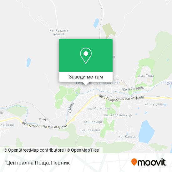 Централна Поща карта