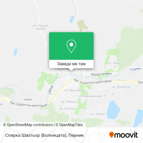 Спирка Шахтьор (Болницата) карта
