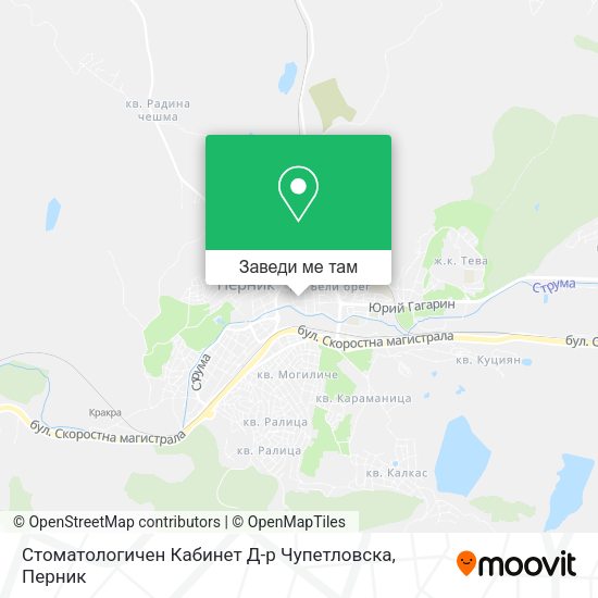 Стоматологичен Кабинет Д-р Чупетловска карта