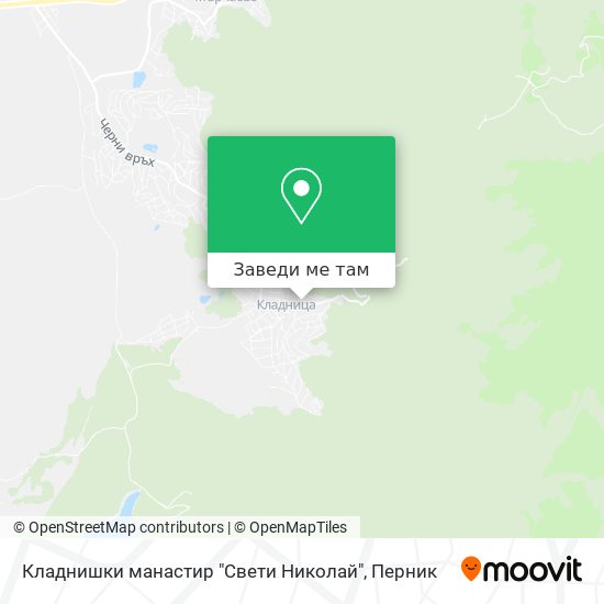 Кладнишки манастир "Свети Николай" карта