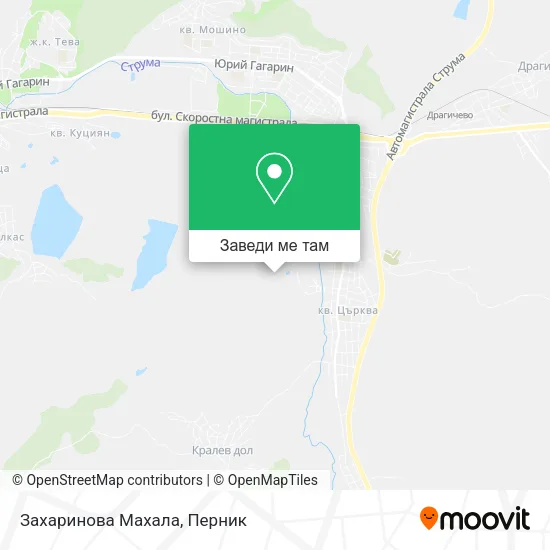Захаринова Махала карта