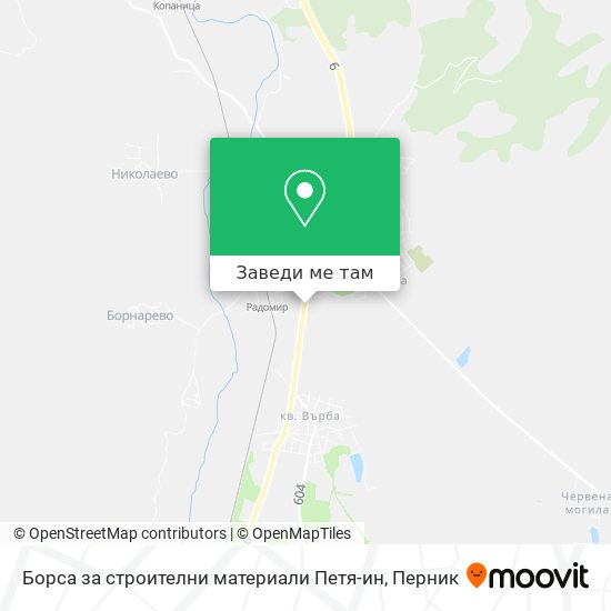 Борса за строителни материали Петя-ин карта