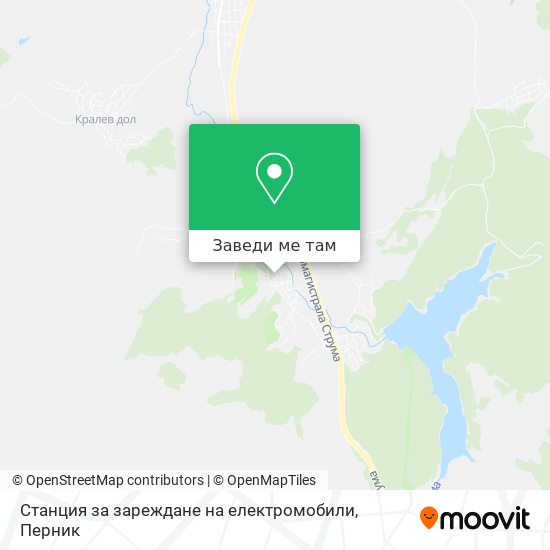 Станция за зареждане на електромобили карта