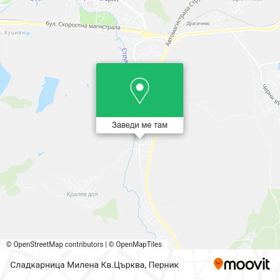 Сладкарница Милена Кв.Църква карта