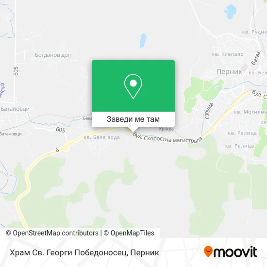 Храм Св. Георги Победоносец карта