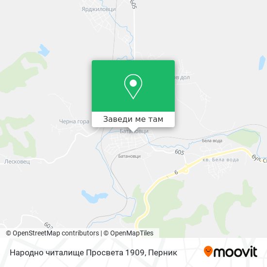 Народно читалище Просвета 1909 карта