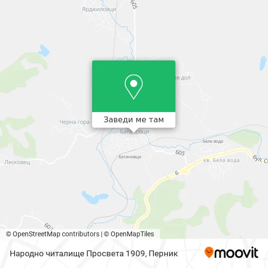 Народно читалище Просвета 1909 карта